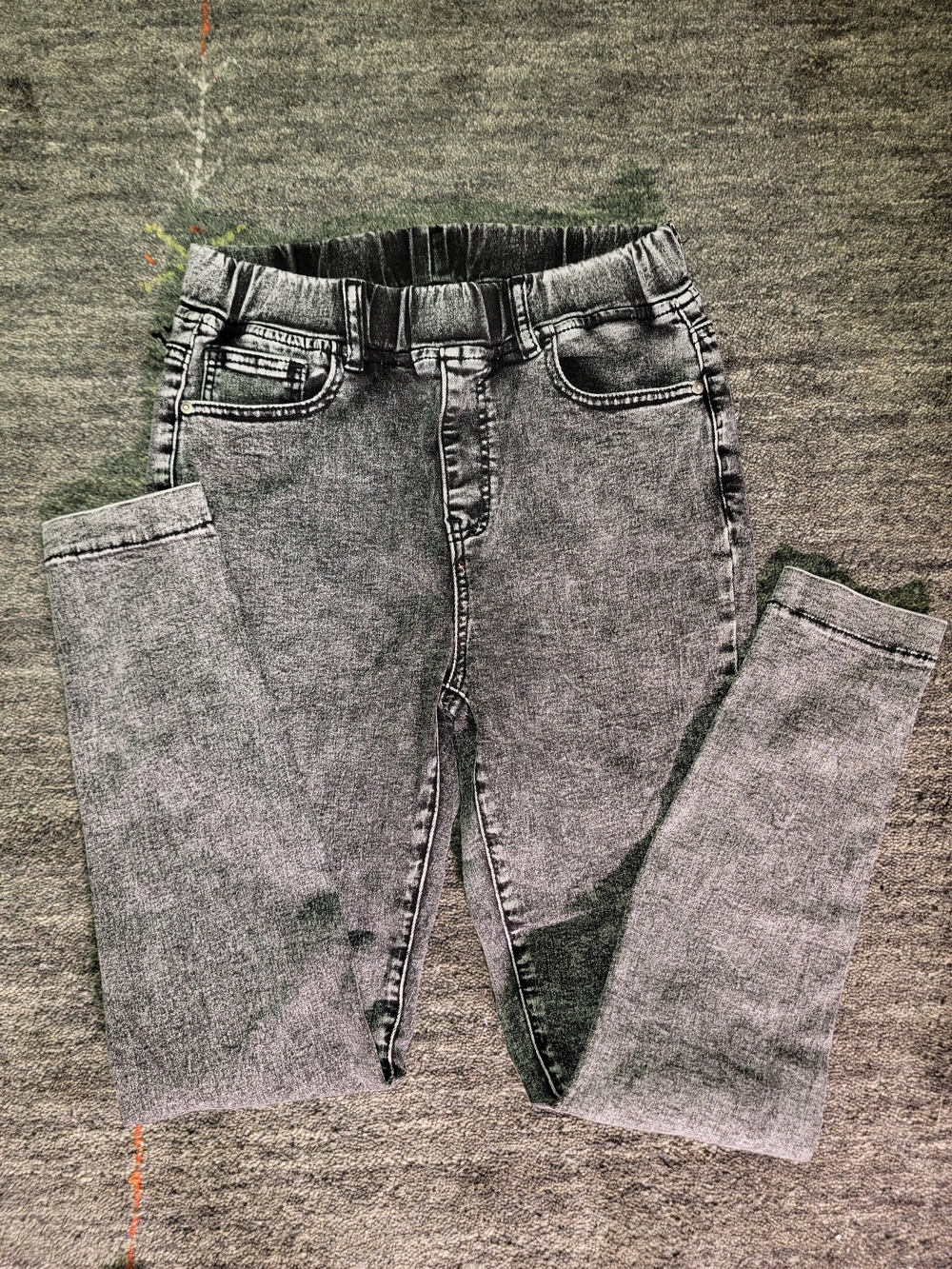 Women’s Pull-On Stretch Denim Grey Wash Skinny Jeans